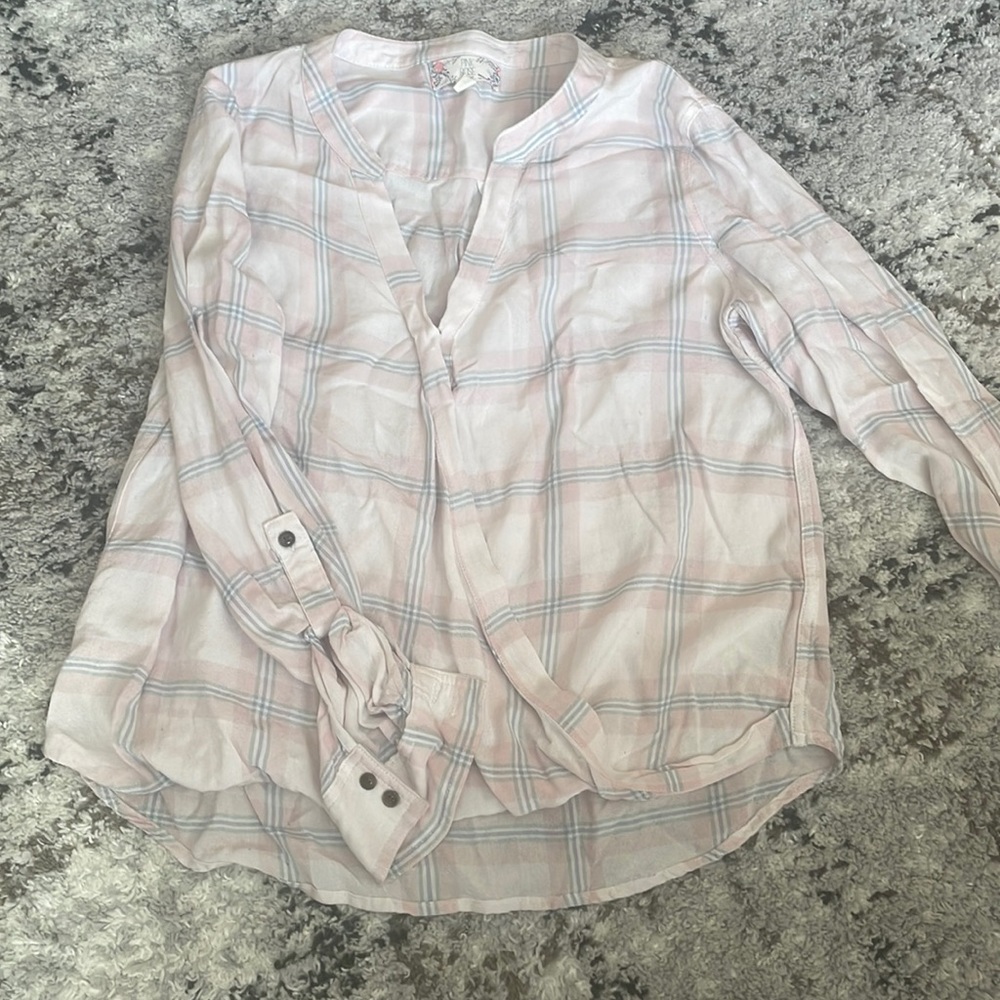 Pink Rose plaid pink shirt